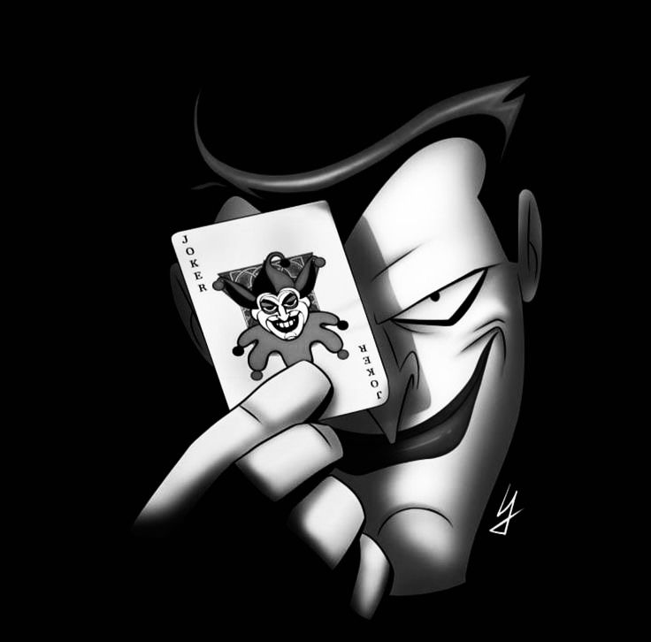 Coringa segurando a carta curinga